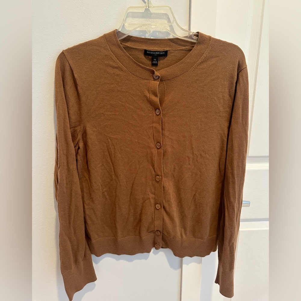 Banana Republic Basic Brown Cardigan, size XL